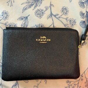 Coach black wristlet